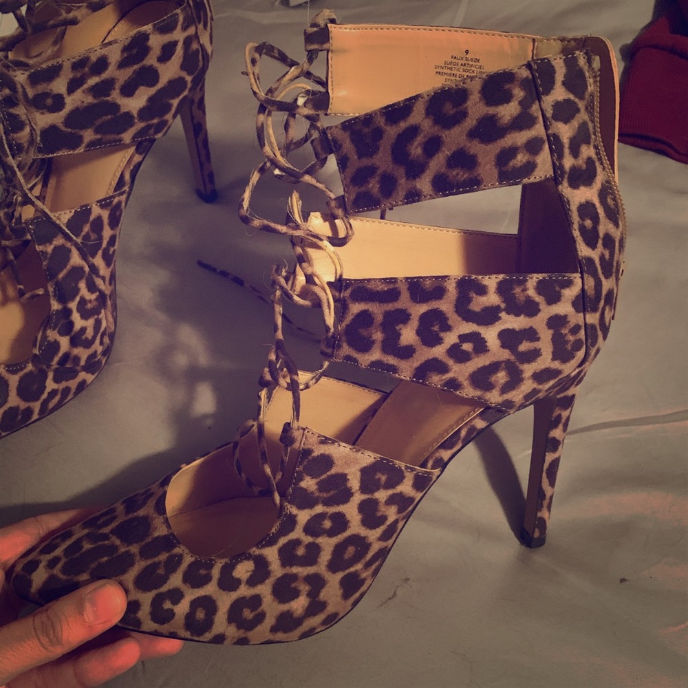Leopard print heels